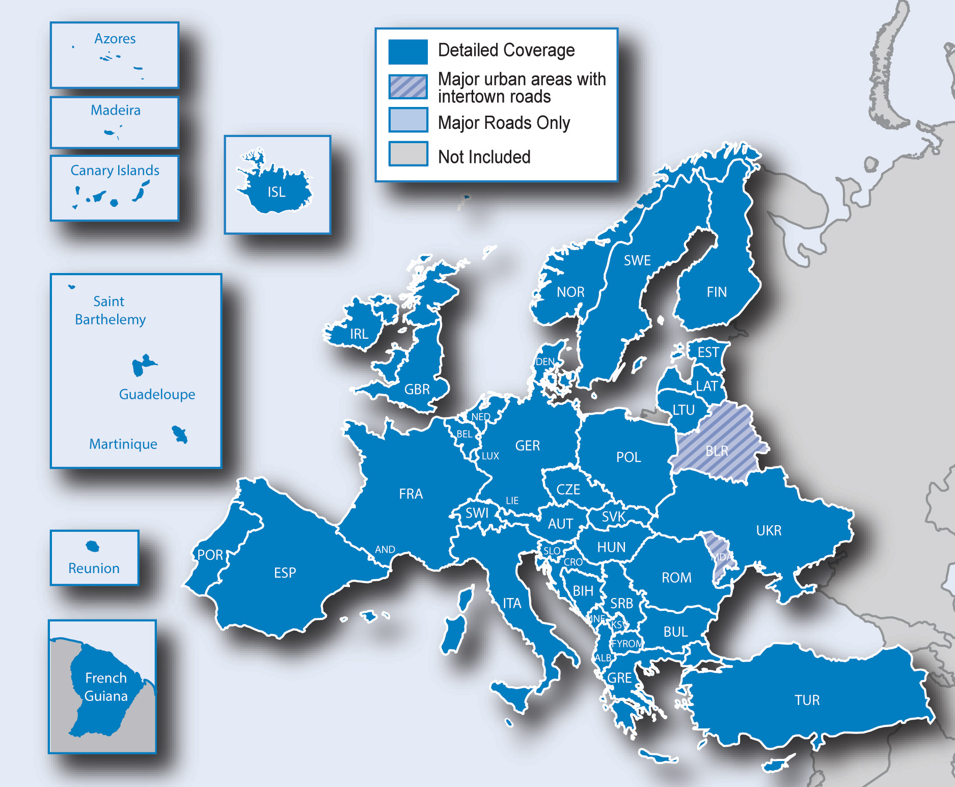Garmin mape Evrope